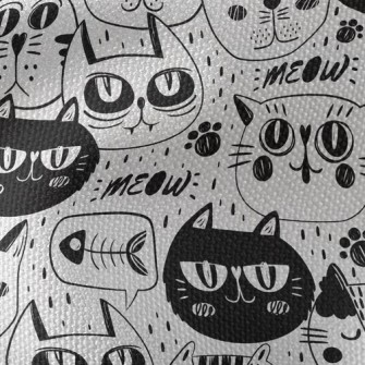 Funny Expression Cat Face Waterproof Canvas