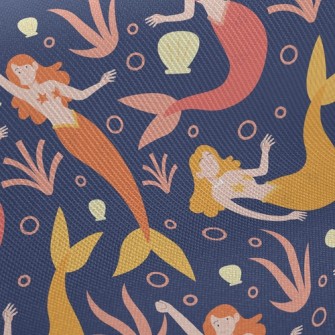 Elegantly Playing Mermaid Twill