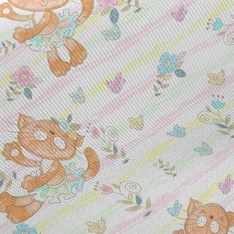 Dynamic Dancing Kitten Twill