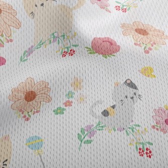 Chasing Flower Cat Athletic Mesh Flat Back