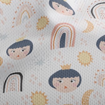 Princess With Big Head And Cro Athletic Mesh Flat Back