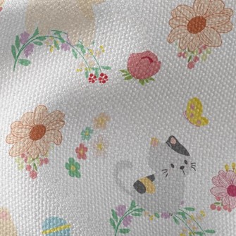 Chasing Flower Cat Waterproof Canvas