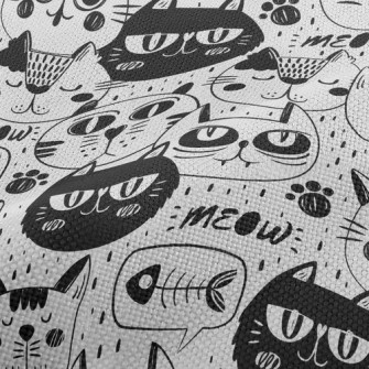 Funny Expression Cat Face Performance Linen