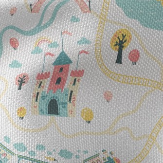 Childlike And Cute Castle Waterproof Canvas