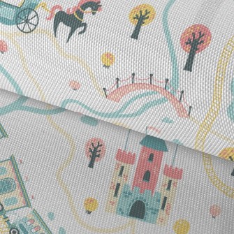 Childlike And Cute Castle Waterproof Oxford