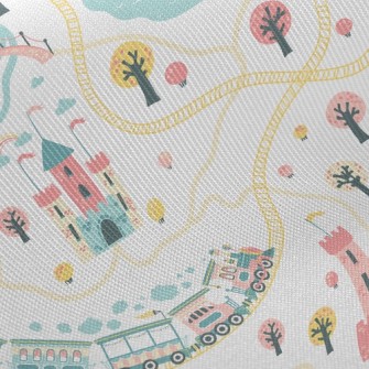 Childlike And Cute Castle Twill