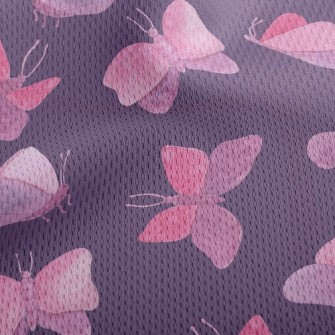 Watercolor Bloom Butterfly Athletic Mesh Flat Back