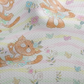 Dynamic Dancing Kitten Athletic Mesh Flat Back