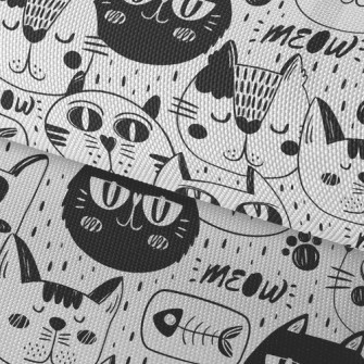 Funny Expression Cat Face Waterproof Oxford