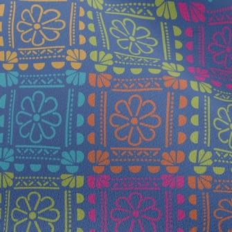 Bright Flower Tile Style Chiffon