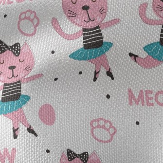 Elegant Ballet Cat Waterproof Canvas