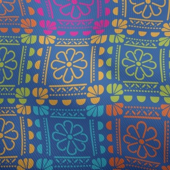 Bright Flower Tile Style Dobby