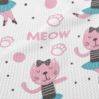 Elegant Ballet Cat Birdseye Piqué