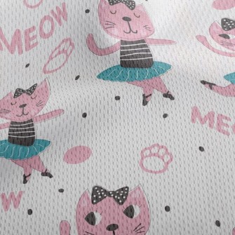 Elegant Ballet Cat Athletic Mesh Flat Back