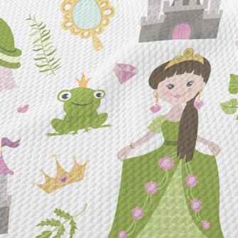 Frog Prince And Princess Birdseye Piqué