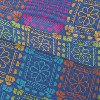 Bright Flower Tile Style Waterproof Oxford