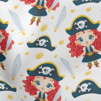 Girl Dressed Up As A Pirate Stretch Ponte