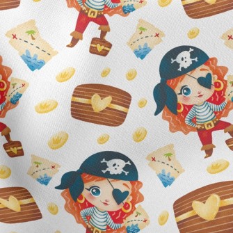 Cute Loving Pirate Girl Stretch Ponte
