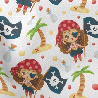 Playful One-eyed Female Pirate Stretch Ponte