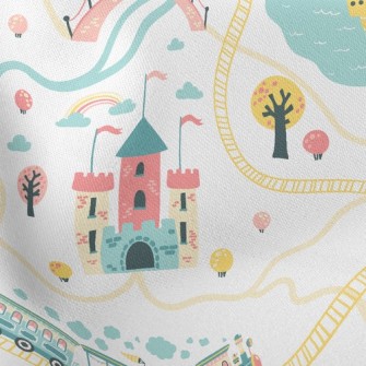 Childlike And Cute Castle Stretch Ponte