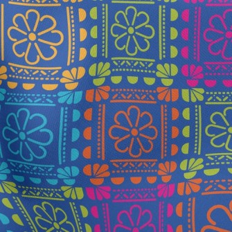 Bright Flower Tile Style Stretch Ponte