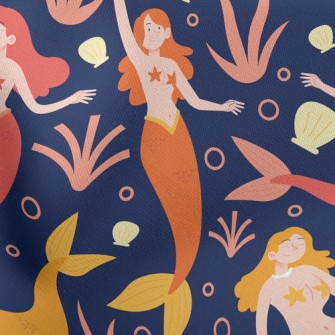 Elegantly Playing Mermaid Stretch Ponte