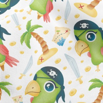 One-eyed Pirate Parrot Micro Fleece