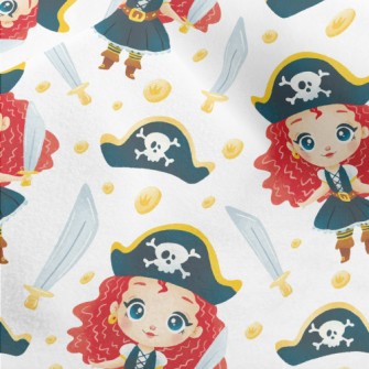 Girl Dressed Up As A Pirate Micro Fleece