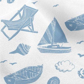 Boat Sailing Lighthouse Micro Fleece