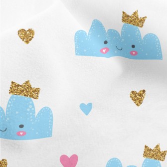 Smile Crown Clouds Micro Fleece