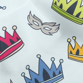 Colorful Crowns And Masks Micro Fleece