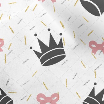 Line Crown Heart Micro Fleece