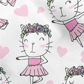 Beautiful Cat Dancing Ballet Micro Fleece