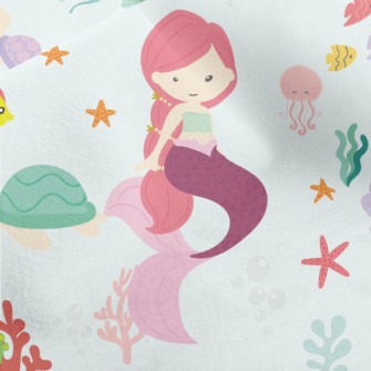 Underwater World Mermaid Micro Fleece