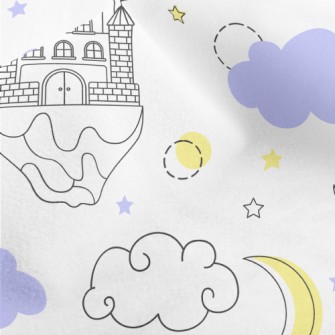 Fantasy Castle In The Sky Micro Fleece