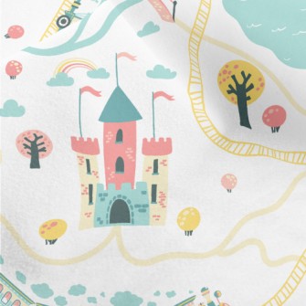 Childlike And Cute Castle Micro Fleece