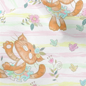 Dynamic Dancing Kitten Micro Fleece