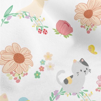 Chasing Flower Cat Micro Fleece