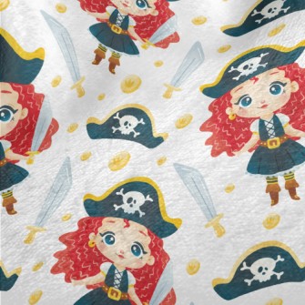 Girl Dressed Up As A Pirate Minky