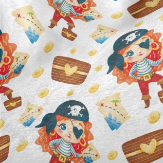 Cute Loving Pirate Girl Minky