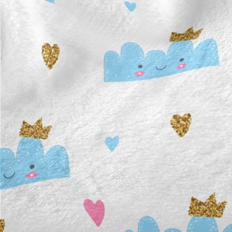 Smile Crown Clouds Minky