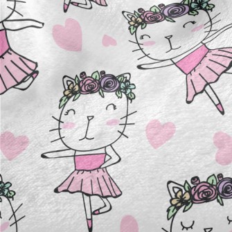 Beautiful Cat Dancing Ballet Minky