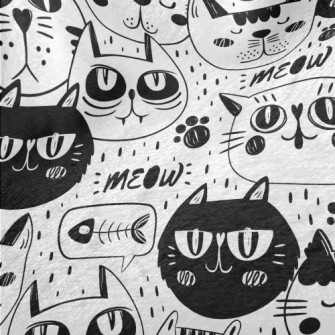 Funny Expression Cat Face Minky