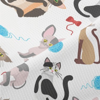 Cats Like Yarn Balls Piqué