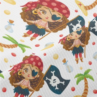 Playful One-eyed Female Pirate Piqué