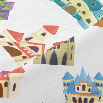 Colorful Ancient Castle Piqué