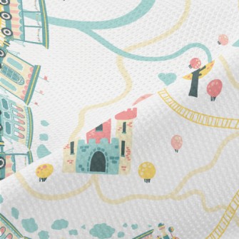 Childlike And Cute Castle Piqué