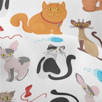 Cats Like Yarn Balls Lightweight Performance Linen