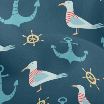 Sailor Seagull And Anchor Lightweight Performance Linen