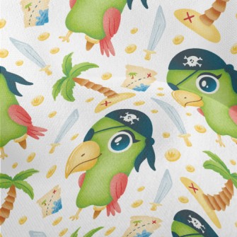 One-eyed Pirate Parrot Lightweight Performance Linen